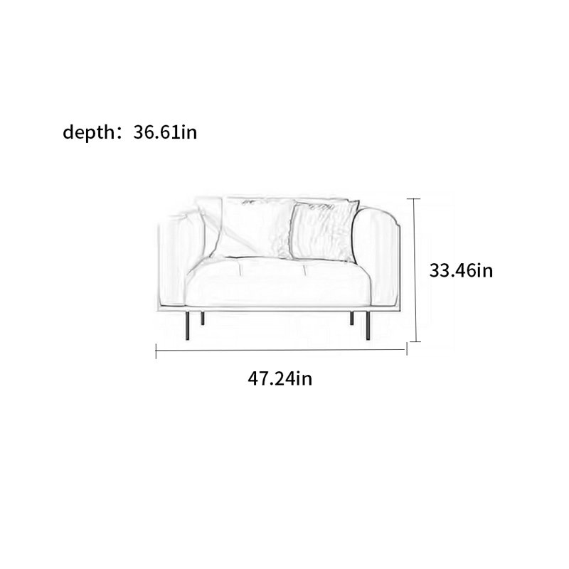 Modern simple wabi-Sabi wind small family sofa