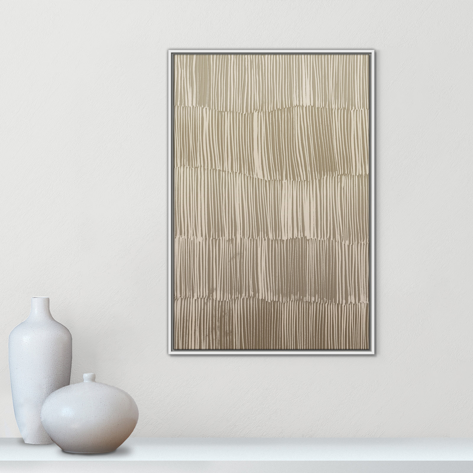 Linear Calm I Print by , 37.5" H x 25.5" W, White Floater