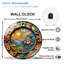 Horloge murale décorative rétro avec art artistique - Horloge murale moderne en verre 12 po