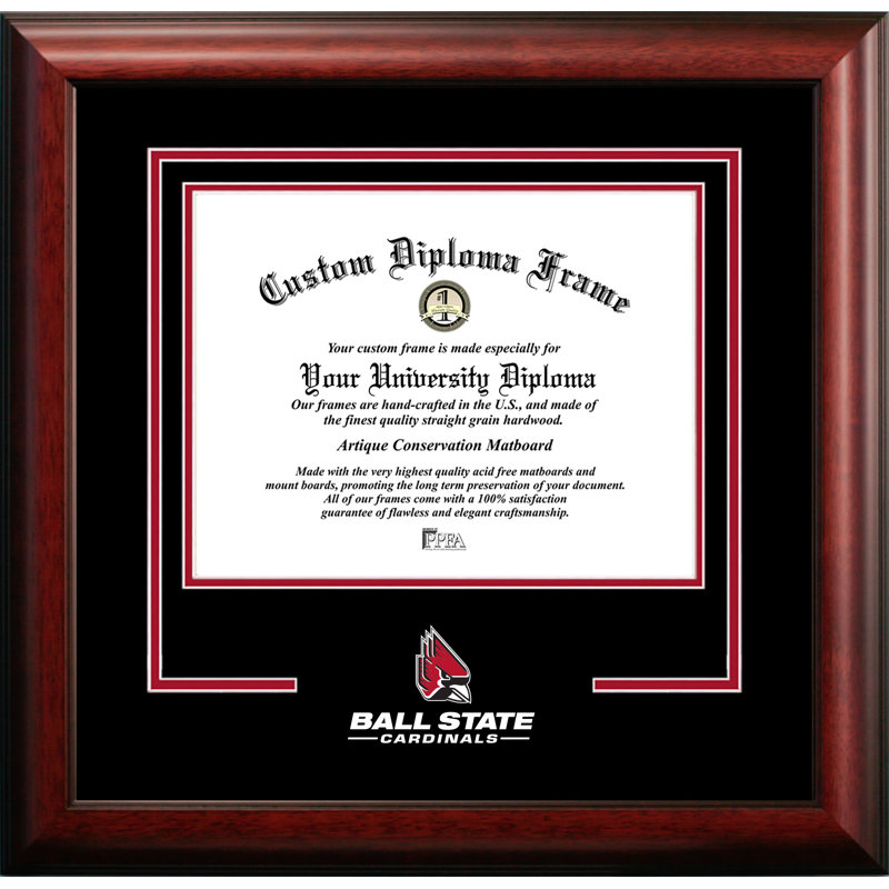 Cadre à diplômes pour le spiritueux à bille state cardinals NCAA