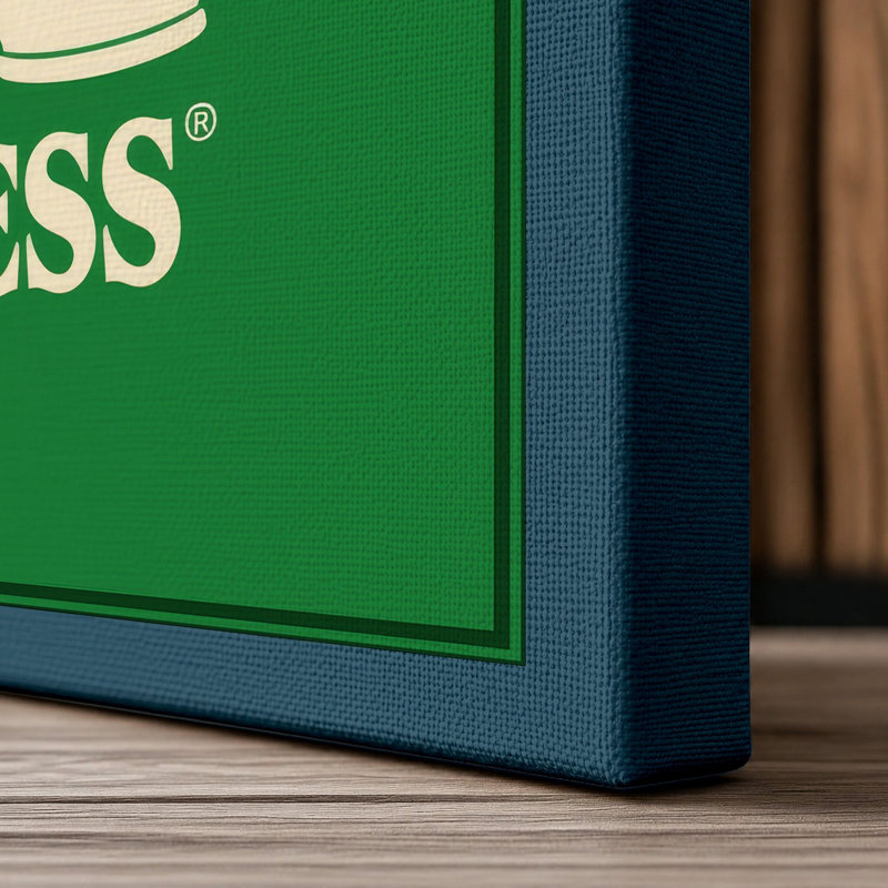 Chess in Green Geometric - Wrapped Canvas, 36x24 - 91.4 x 61.0 cm, Teal Border