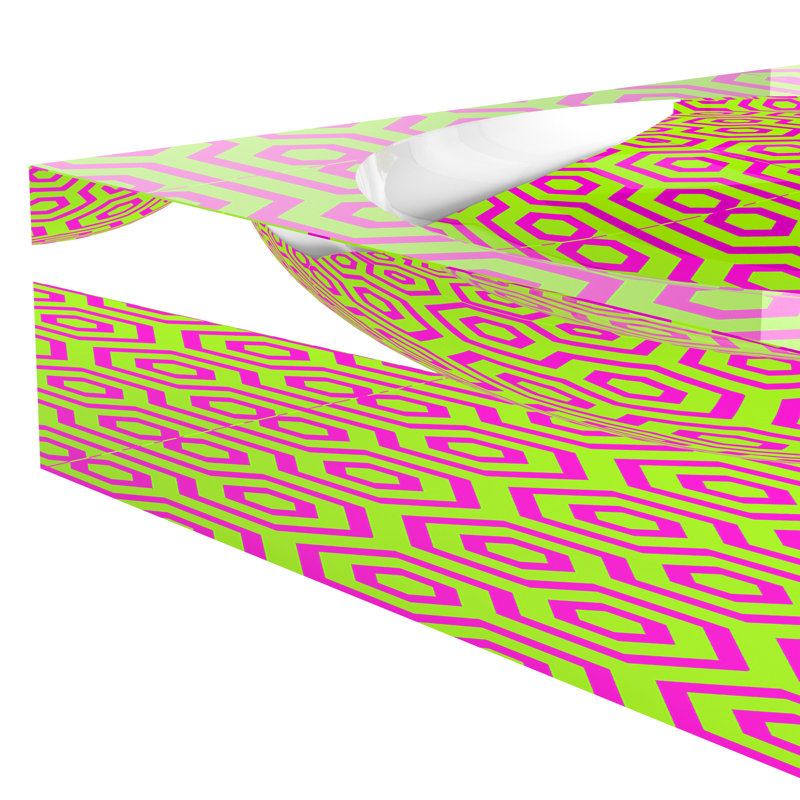 Eyepop Lime Fuschia Acrylic Candy Catchall Dish, 8"W x 8"D x 2"H