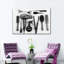 Outils de salon de coiffure noir sur toile-171761453