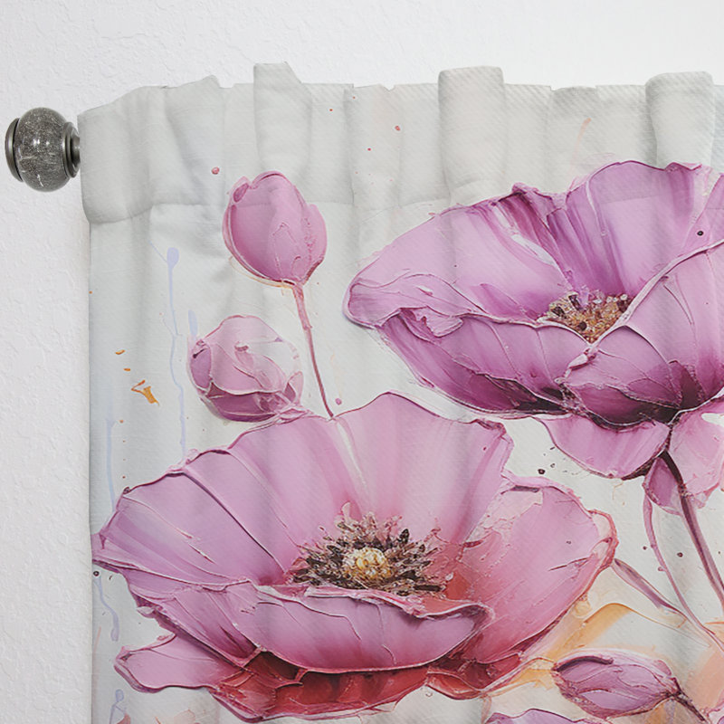 Emrys - lilas lumineux rose, palette de coquelicots mauve IV - rideau en velours traditionnel - obscurcissant - 1 panneau