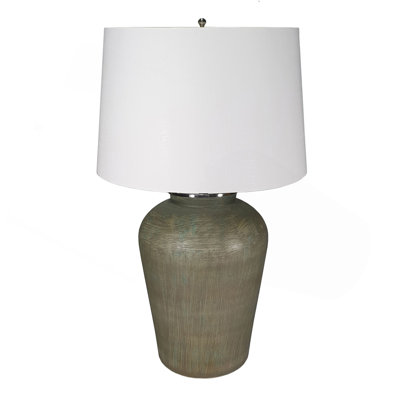 Lampe de table en verre D18x28,5 "