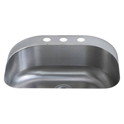 Cinch 26.44'' L Single Bowl Stainless Steel Kitchen Sink