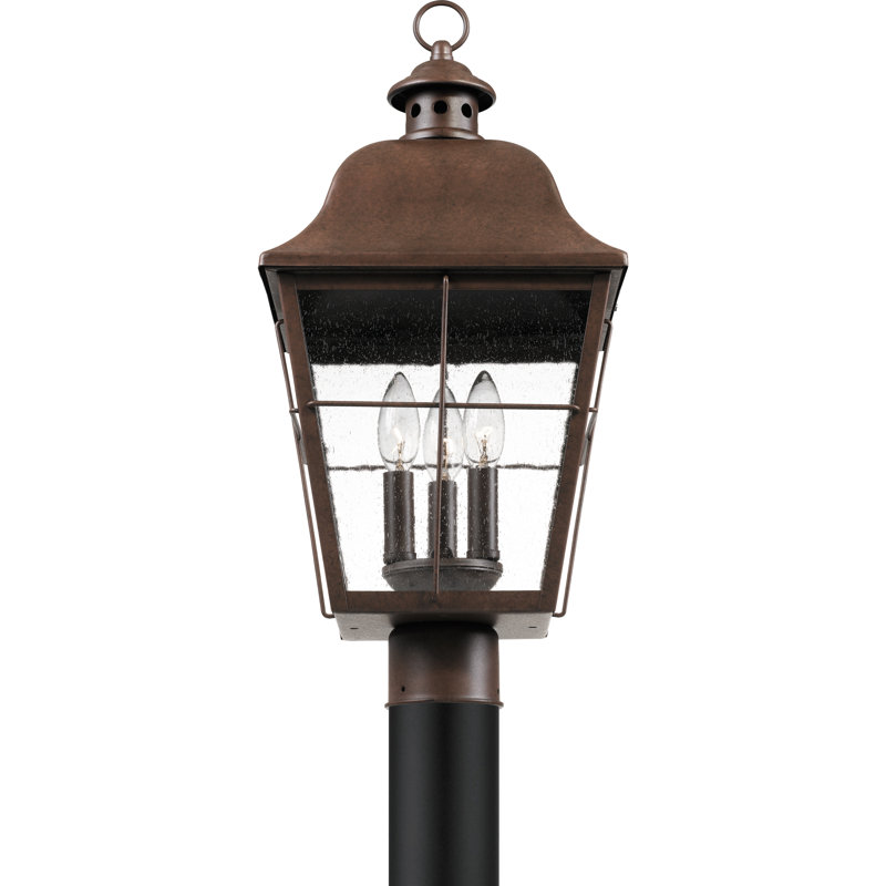 Tête de lanterne câblée à 1 lumière H 21,5 po Merton, Bronze cuivré