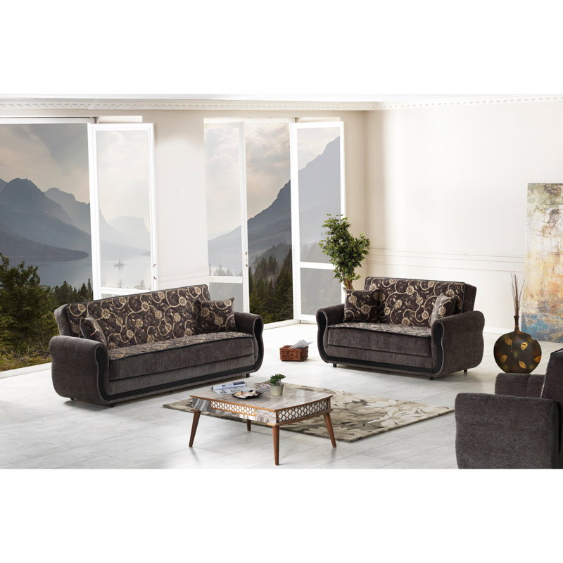 Causeuse convertible avec rangement Collection, Gris