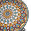 Round Ceramic Outdoor Side Table,Colourful+Black