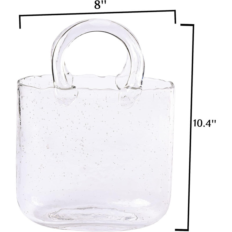 Vase de table en verre Noritoshi, Rose
