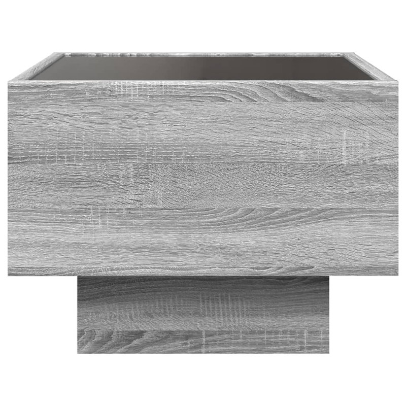 Dasaun 40cm W Manufactured Wood Bedside Table, Grey Sonoma 