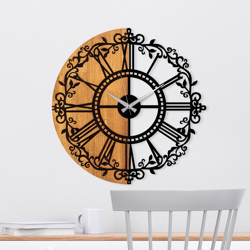 Horloge murale décorative en bois