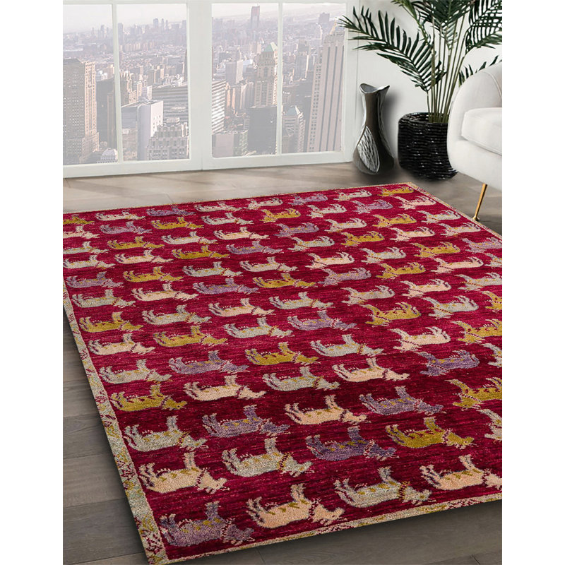 Amelia-Anne Abstract Indoor Rug, Round 6'