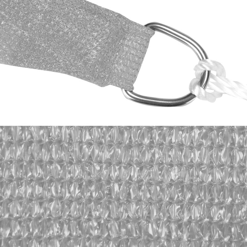 Gray 8' x 12' UV-Blocking Rectangular Patio Shade Sail