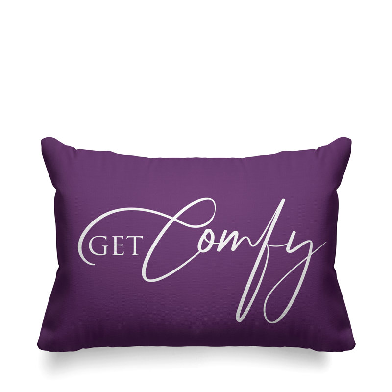 Aspire Get Comfy Outdoor Rectangular Pillow Cover & Insert, Purple