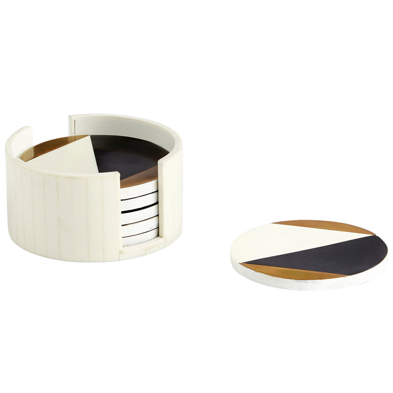 Modametric Coaster Set with Holder