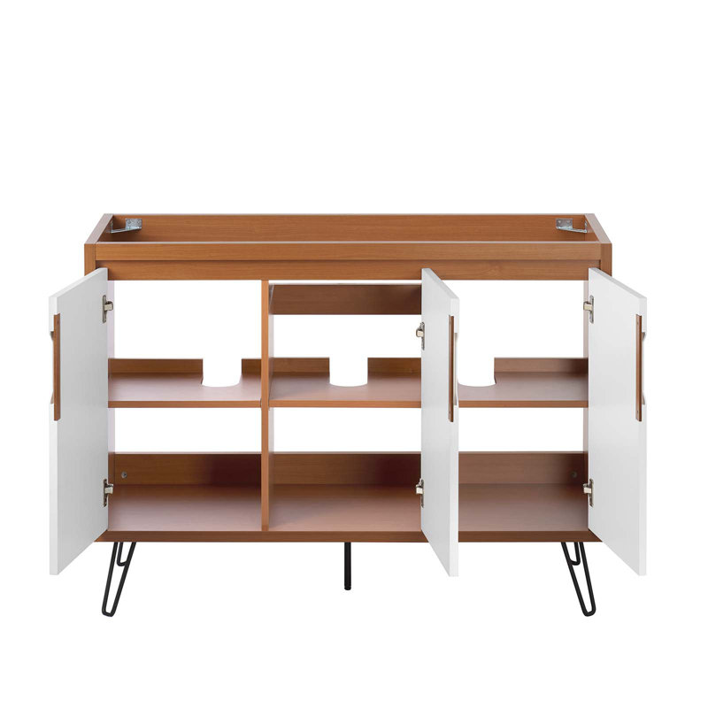 Base de meuble-lavabo double 47 po seulement en orange