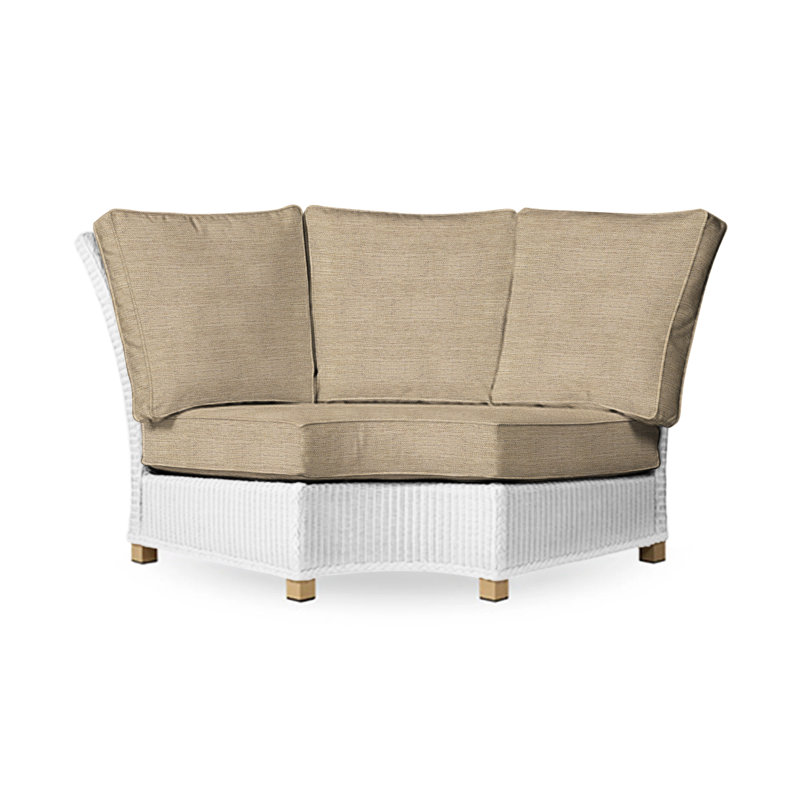 Hamptons Outdoor Corner Wedge Lounge Chair, Cottage Pepper, White