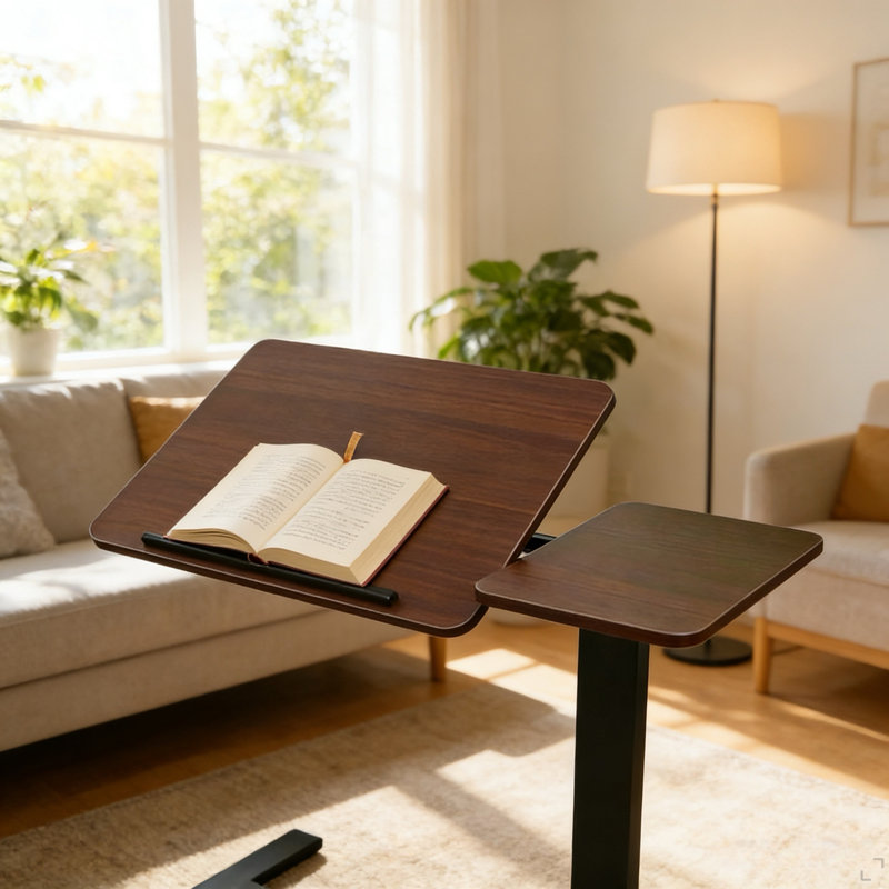 Bureau mobile à hauteur réglable, Brown, Brown / Black, Black