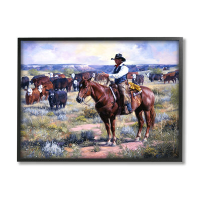 " Cowboy Herding Cattle Ranch " by Jack Sorenson