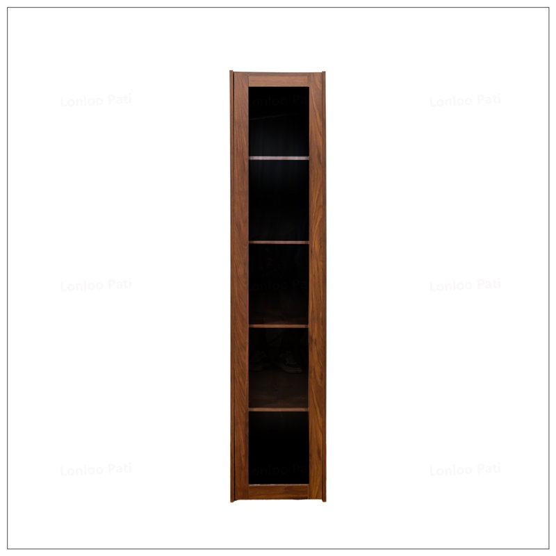 Bibliothèque à DEL avec portes en verre et 5 tablettes