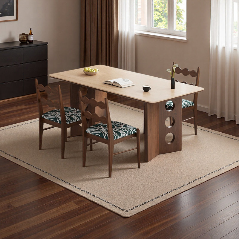 Table de salle à manger Minimalist Elegance, 29.52" H x 59.05" W x 27.55" D, 7 pièces : table, 6 chaises