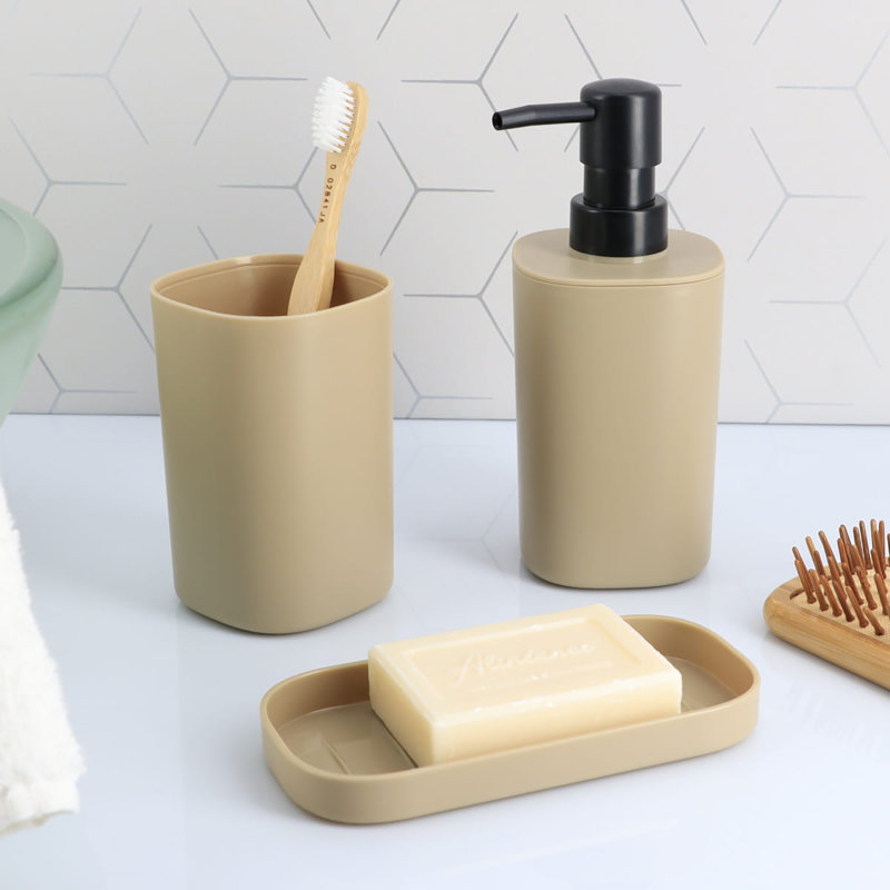 Bathroom Accessory Set, Beige