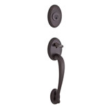 Columbus Handleset with Deadbolt and Door Lever and Rosette