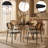 Dover 5-Piece Dining Set – Round MDF Top Table & 4 Upholstered Dining Side Chairs, Modern Dining Furniture For Kitchen And Home-570360944
