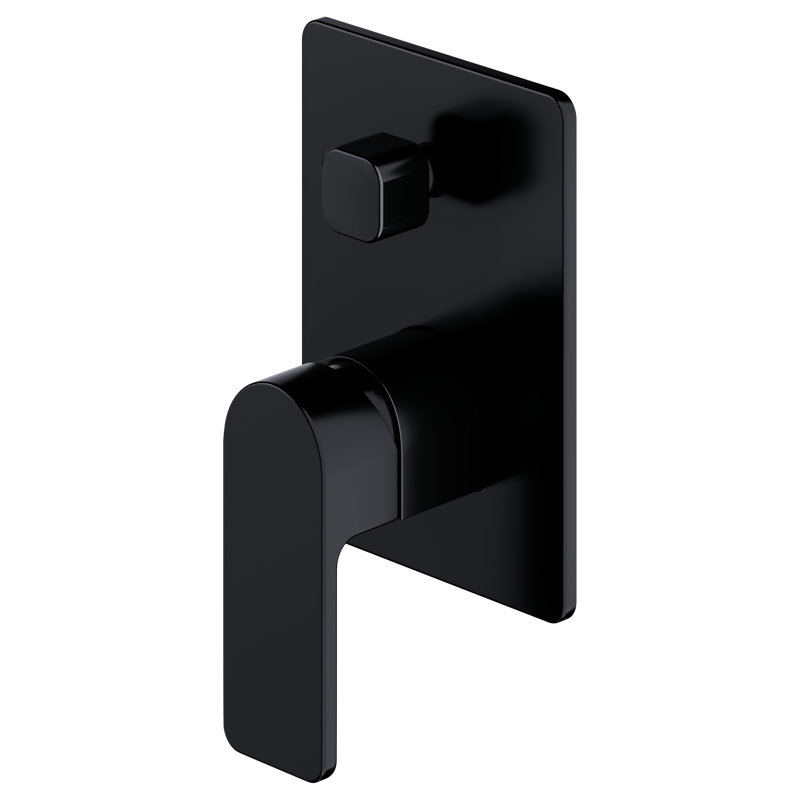 Dhiraj Wall Bath Shower Mixer Bath Filler with Diverter, Black