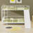 Metal Bunk Bed With Slide And Guardrails