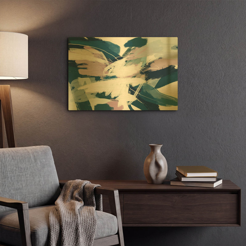« Sunday Morning 2 » de Christov Art, tableau mural en métal doré, 61 x 41 cm, 24 po x 16 po