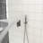 Dual Shower Head In Brushed Nickel - 10 Inch Square With Easy Cleaning, Nozzle And Handheld For A Hygienic Wall Mounted Rainfall Shower, Installation Construction-127299722