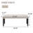 Modern Tufted Linen Upholstered Dining Bench with Rubberwood Legs-120854903