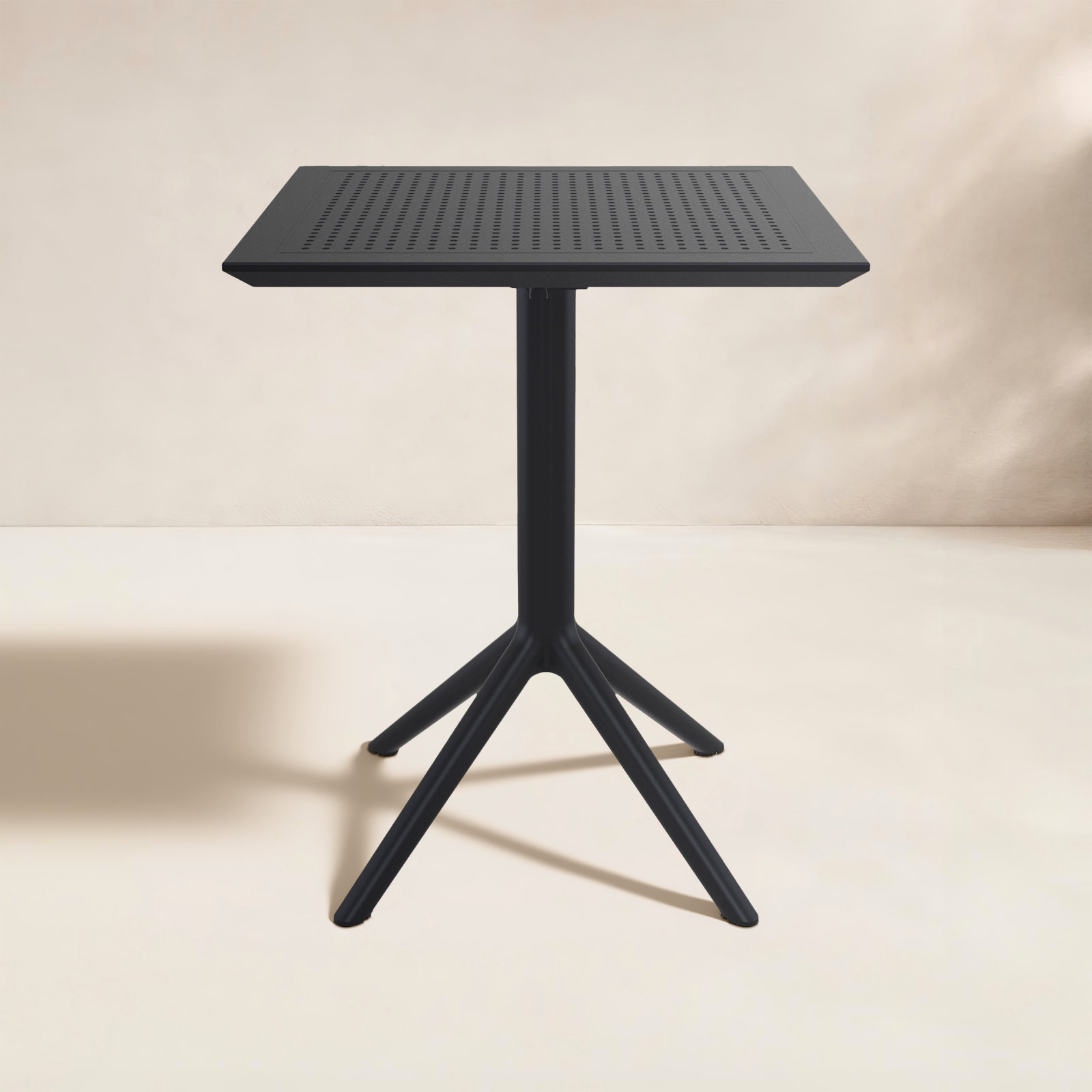 Farrah 30" Patio Dining Table, Black, 29.5" H x 23.6" W x 23.6" D, Yes