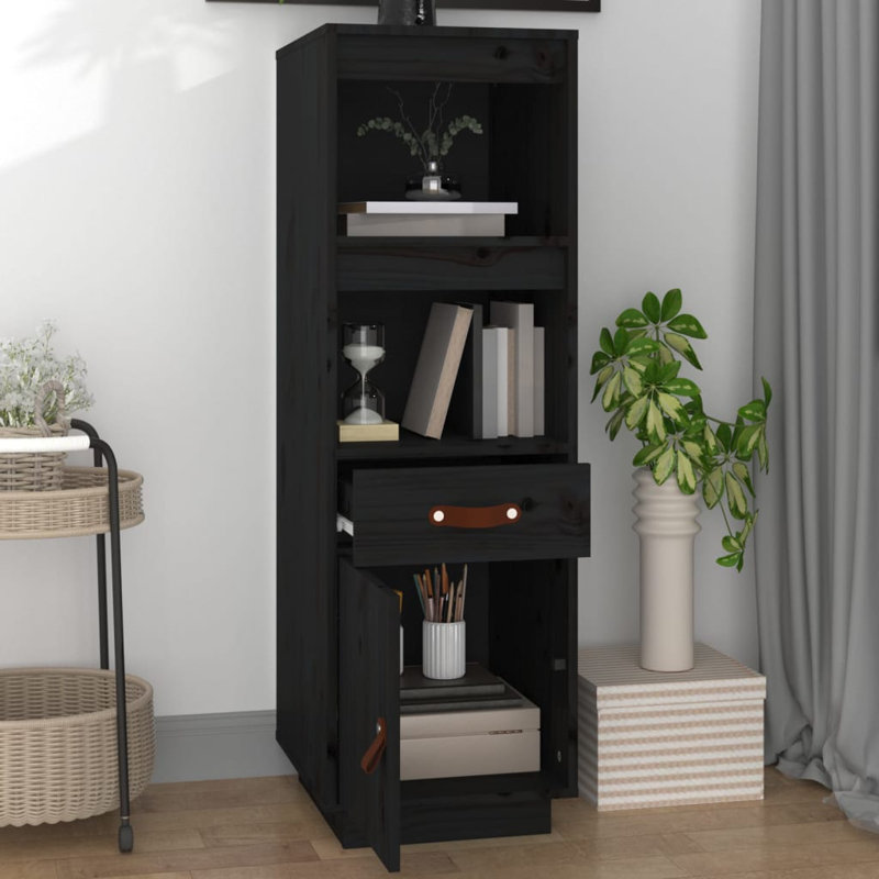 Lily-Anya 34cm Solid Wood Sideboard, Black