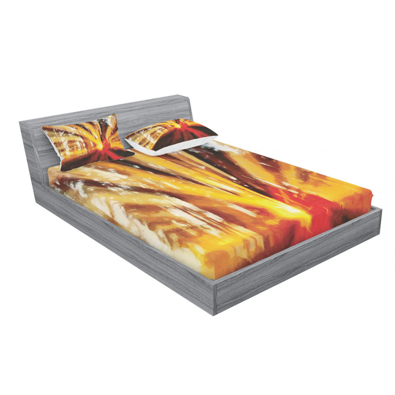 Microfiber Sheet Set, Queen Sheet Set with Fitted Sheet