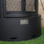 80cm Black Steel Firedancer Chiminea Fire Pit with Fire Poker