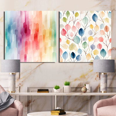 Daandre - Abstract Square Collage Set Of 2