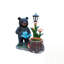 Jardinière d'ours debout avec lanterne solaire décorative - Pot de fleurs de fantaisie représentant un ours pour porche et terrasse