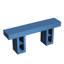 Console OMCHOM de 63 pouces avec prises de courant, canapé d'entrée bleu avec tablette de rangement, table de couloir étroite pour le salon, panneau de particules et panneau de fibres à densité moyenne-129456734-129456736