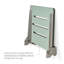 18 inch Silhouette SlimLine Folding Wall Mount Shower Bench Seat, Sea Collection, Sea Green Seat with Silver Frame