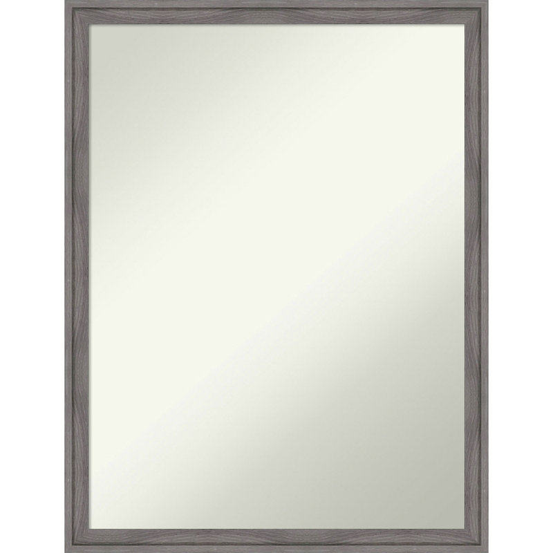Merima Rectangle Wall Mirror, 25.75" x 19.75", Gray