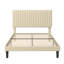 Lit plateforme double tapissier double avec tête de lit réglable et lattes en bois-2112072427-2112072438
