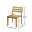 Outdoor Acacia Wood Dining Side Chair (Set Of 2)