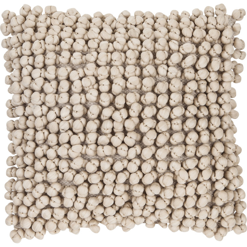 Bergen Cotton Blend Throw Pillow, Sand