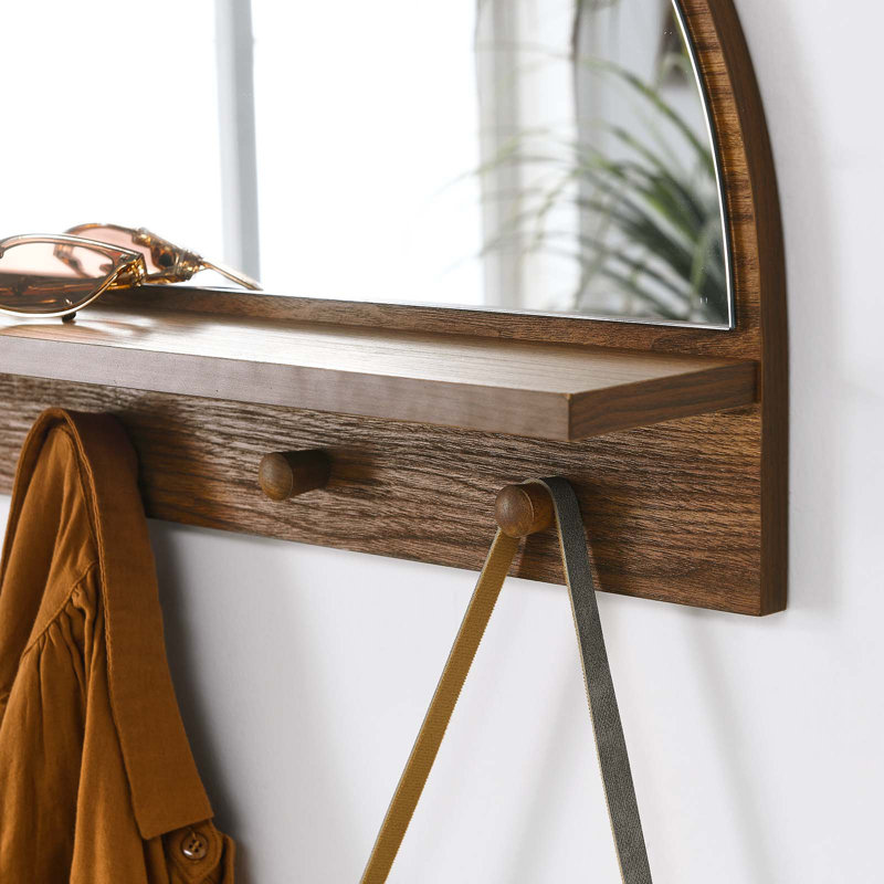 Miroir arqué Modway Moonbeam, Noyer