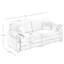 3 velours côtelé beige - Design classique avec une combinaison de torsion moderne et un confort de style nuage et un charme rétro