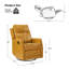 Fauteuil inclinable manuel berçant pivotant de 26,5 po de largeur avec base en métal Giselle-809742184