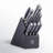 HENCKELS Graphite 13-Piece Knife Set with Block, Kitchen Knife Sharpener, Chef Knife, Steak Knife, Black, Stainless Steel